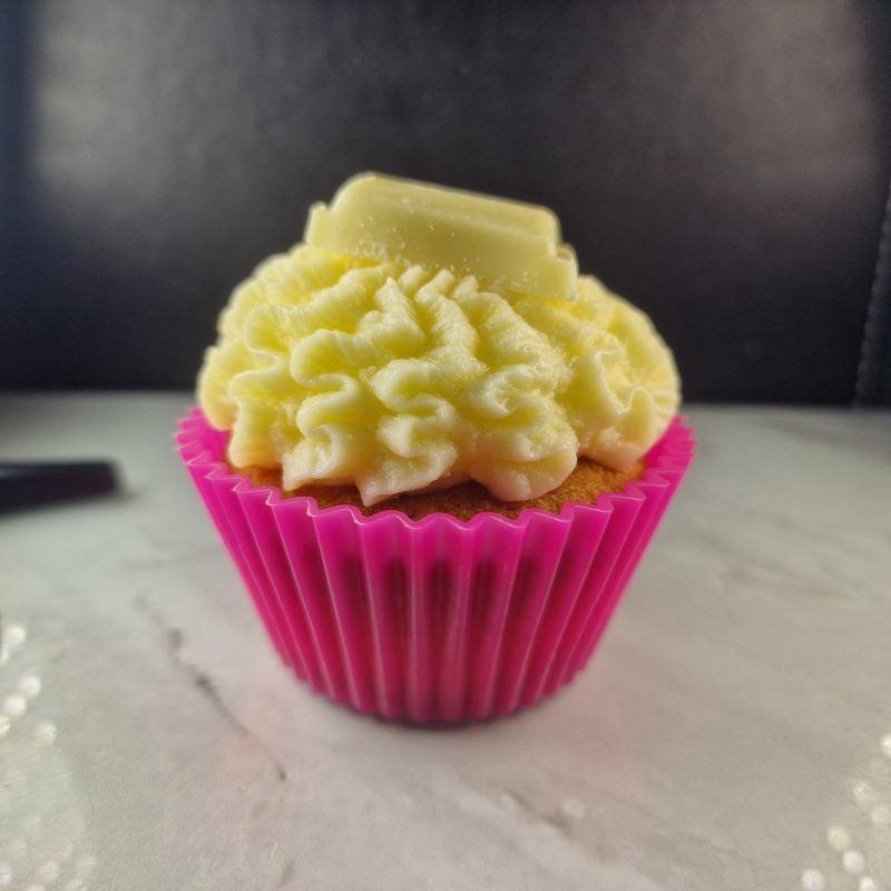 Milkybar and Lemon Curd Cupcake